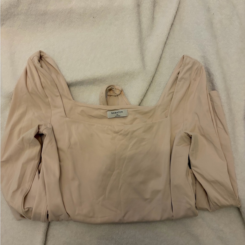 Beige Women's Top - bodysuit